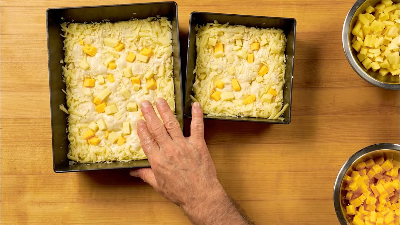 Detroit-Style Pizza Dough w/Frico Cheese Crust + Embedded Cheese!