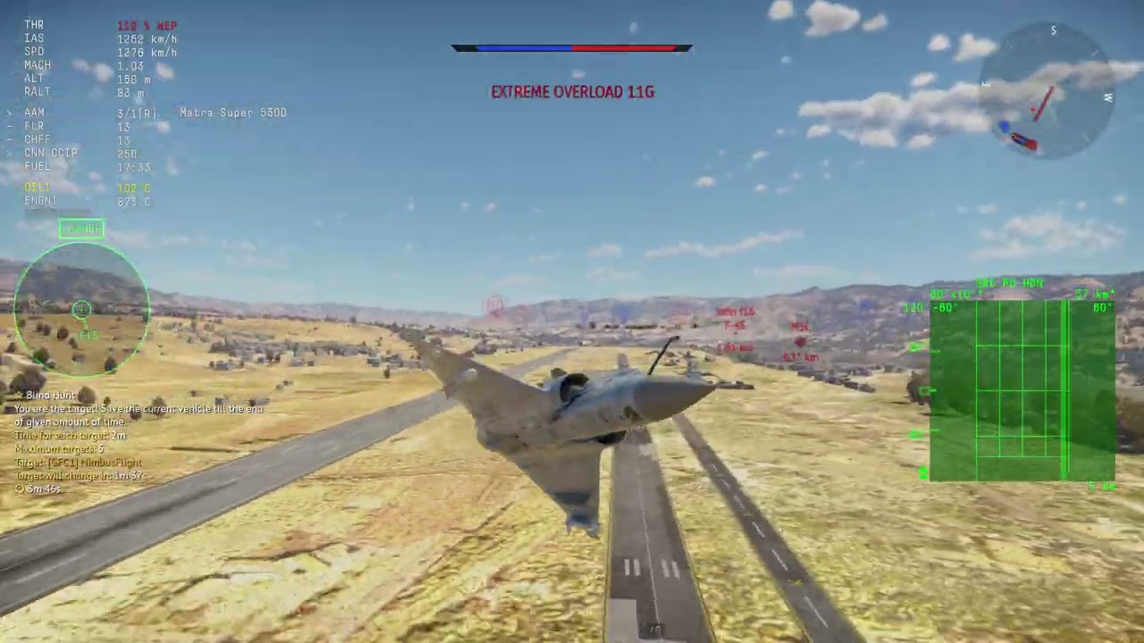 1v3 in Mirage 2000 against 2x F-4S and 1x F-15