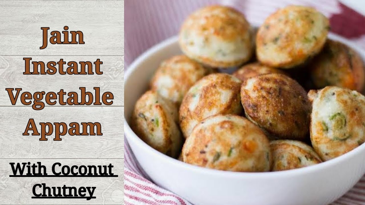Jain Appam Recipe | With coconut Chutney | Only Jain Recipes