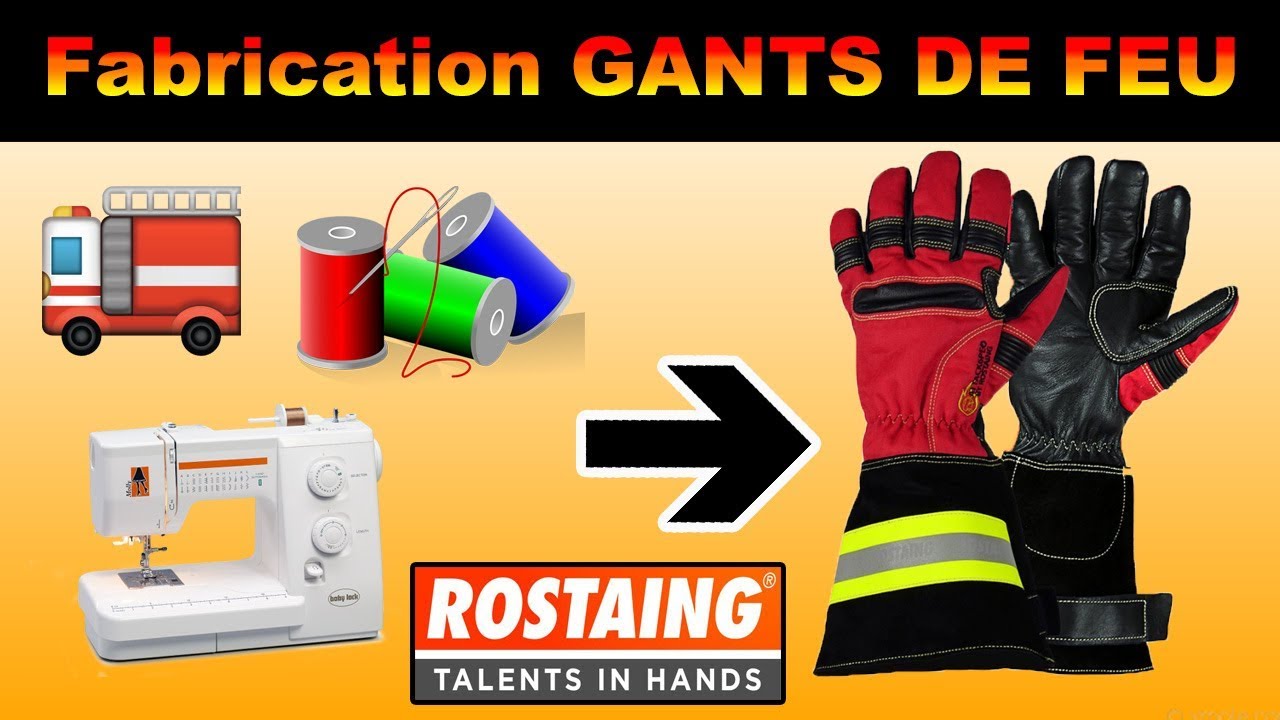 Fabrication GANT DE FEU  POMPIER