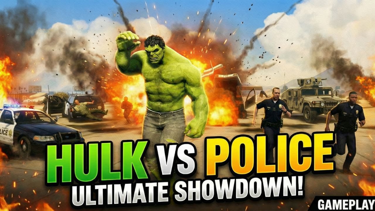 GTA 5 Hulk vs Police Ultimate Showdown Gameplay