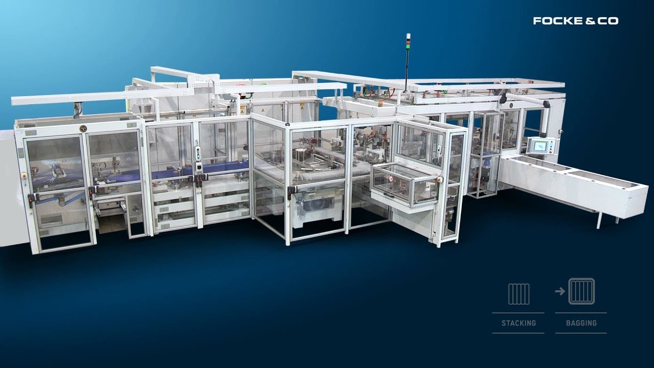 FOCKE Stacking and bagging equipment for diapers (Hygiene & Tissue)
