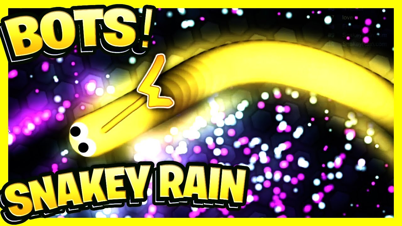 Snakey Rain Bots Gameplay! in SLITHER.IO