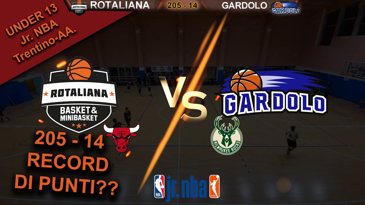 Under13 Jr NBA - 205 a 14 😱😱 (Rotaliana Chicago Bulls 205 - 14 Gardolo Milwaukee Bucks) Record??