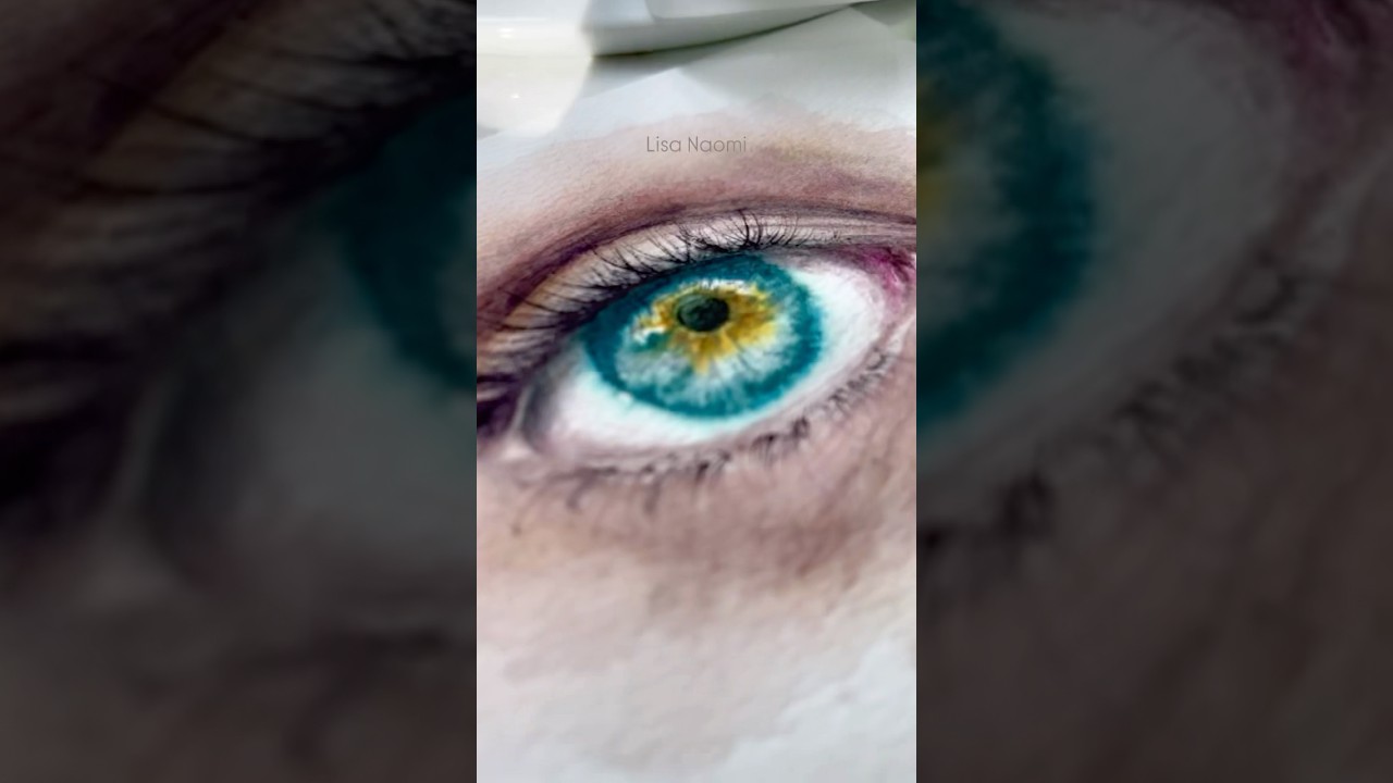 It Looked Like a Mess... Until This Happened | 🔥 Realistic Watercolor Eye Time-Lapse!