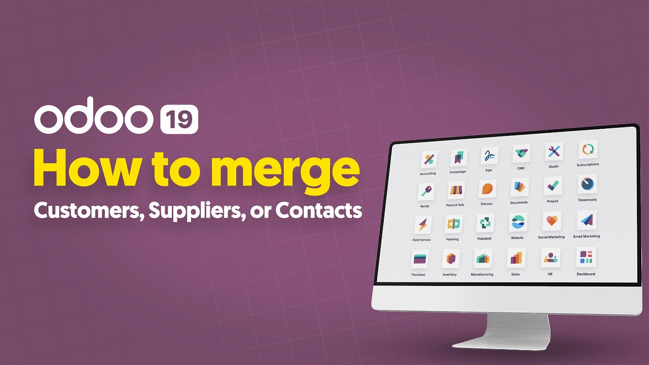 How to Merge Duplicate Contacts in Odoo 19 | Odoo Tutorial