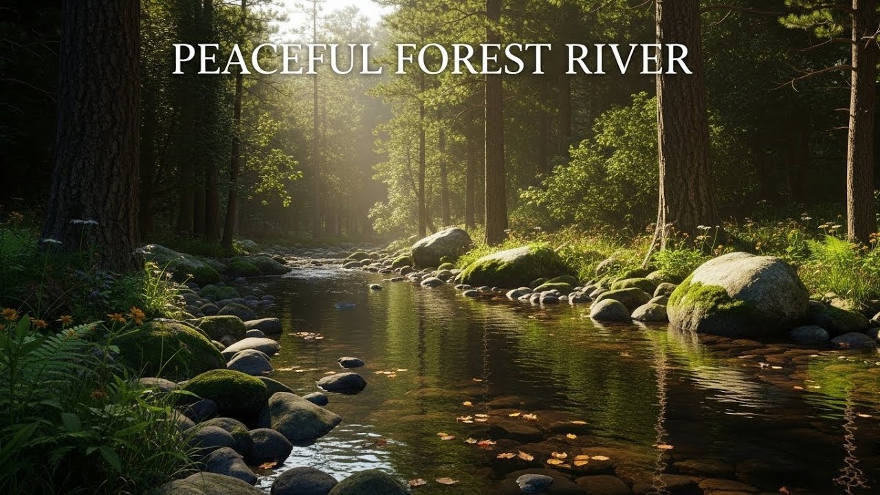 Fall Asleep Fast with Soothing River Water Sounds for Anxiety and Mental Calm | No Music