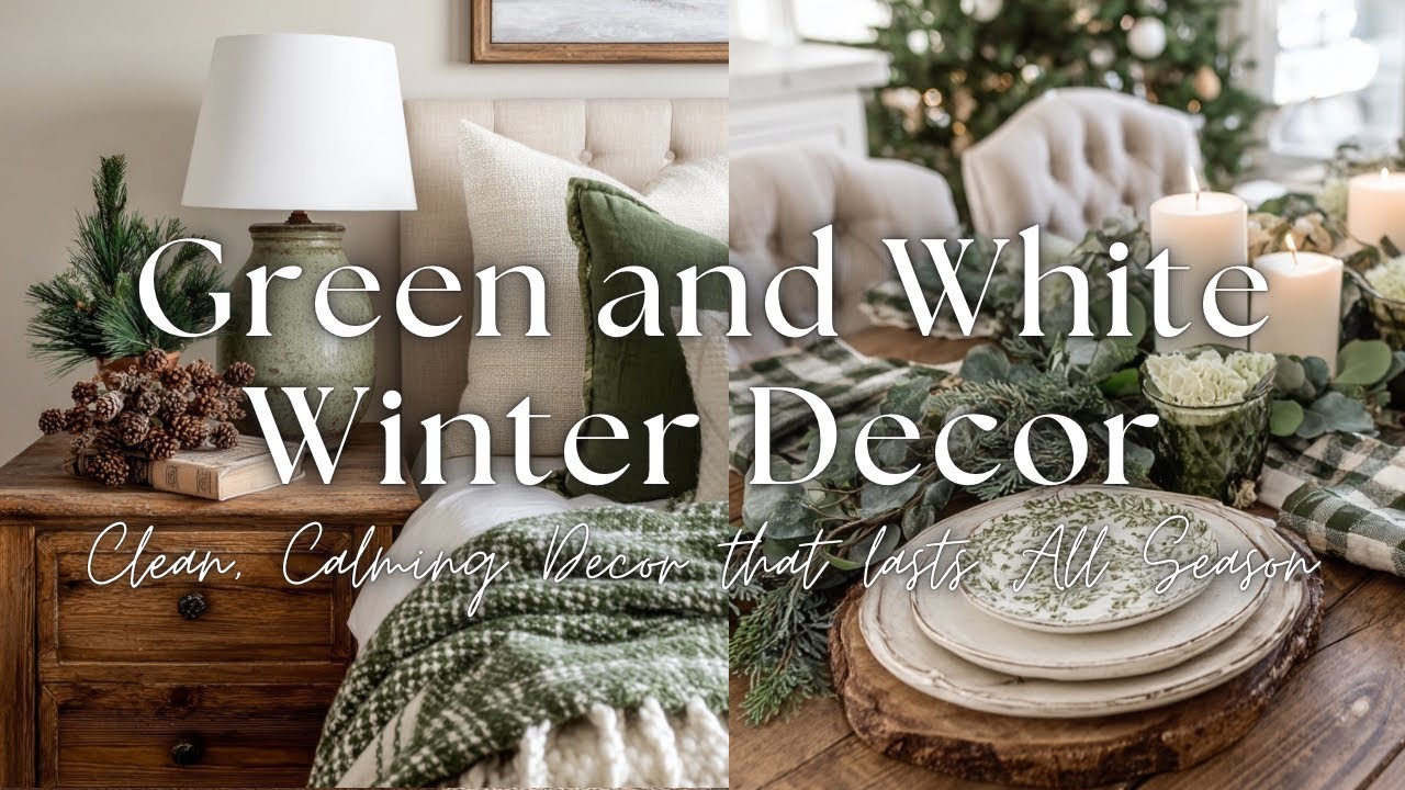 🌲 Green and White Winter Decor That Feels Fresh, Calm, and Beautiful Long After Christmas