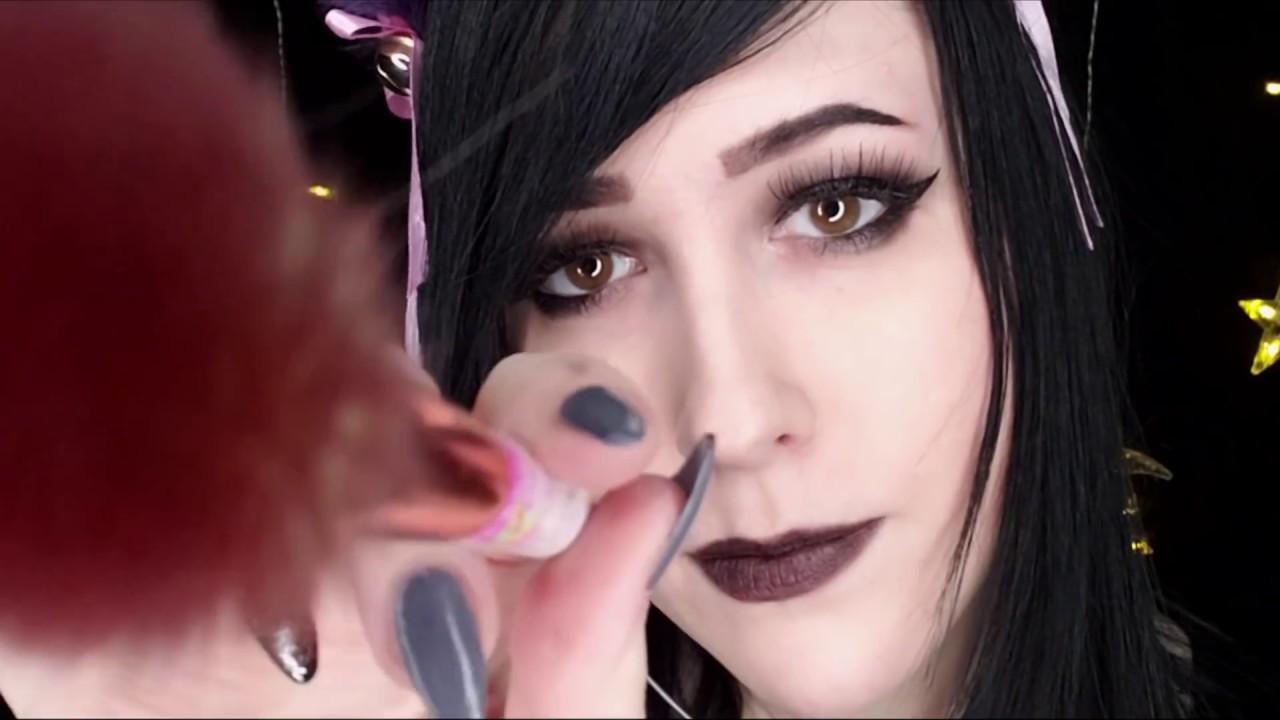 ASMR Goth Neko Face Brushing