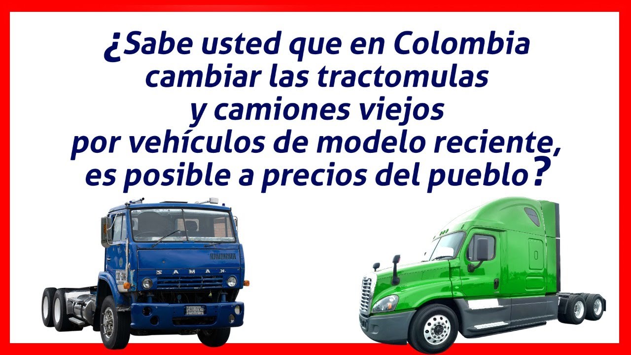 Chatarrización y reposición, la mejor solución para Colombia.