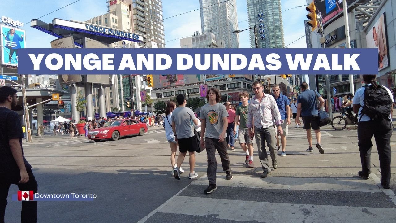 Yonge and Dundas Walk I Downtown Toronto 🇨🇦 【4K】