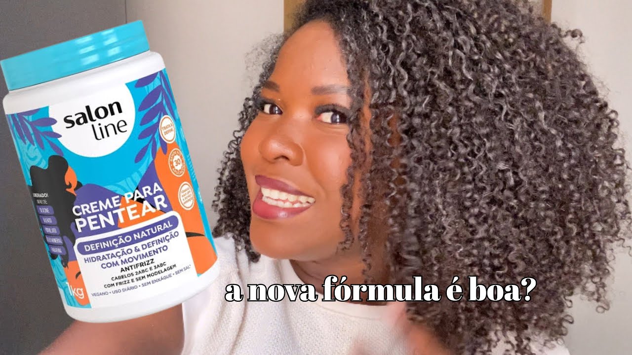 TESTEI A NOVA FÓRMULA DO CREME DEFINIÇÃO NATURAL DA SALON LINE: Definiu meu crespo? 🙃💖