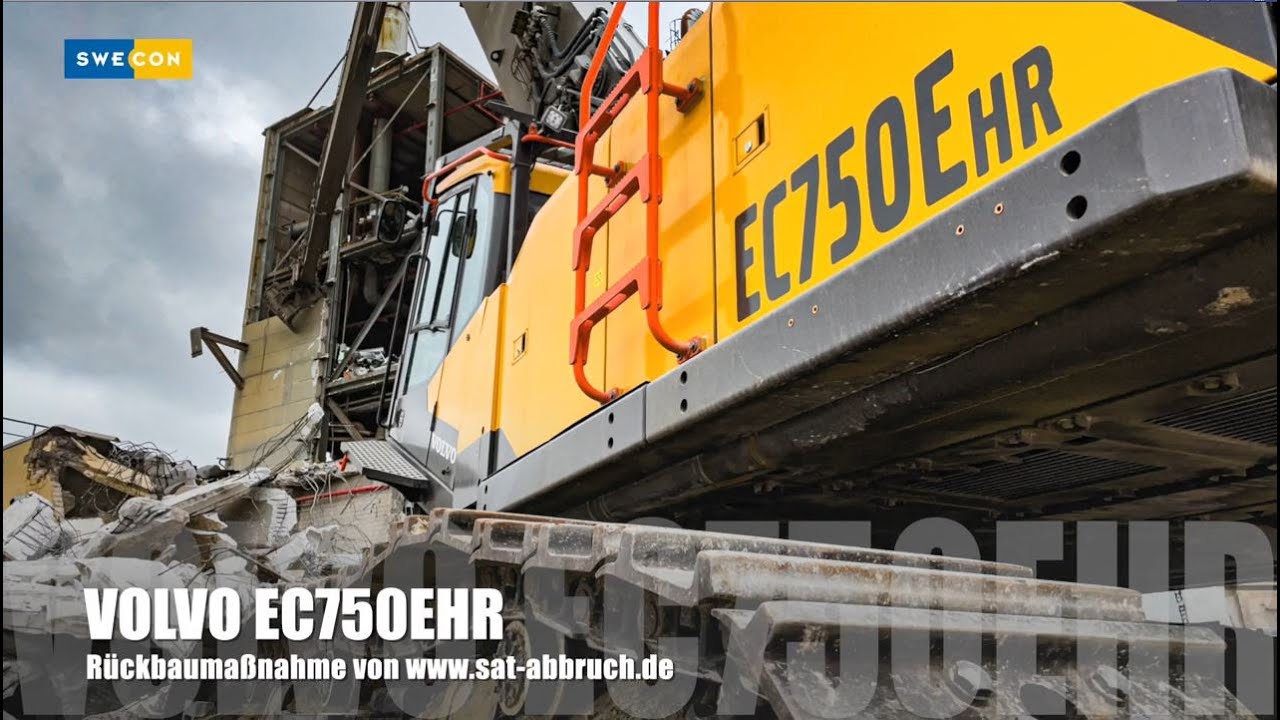 Volvo EC750EHR... R&uuml;ckbaueinsatz Abbruchbaggers durch SAT