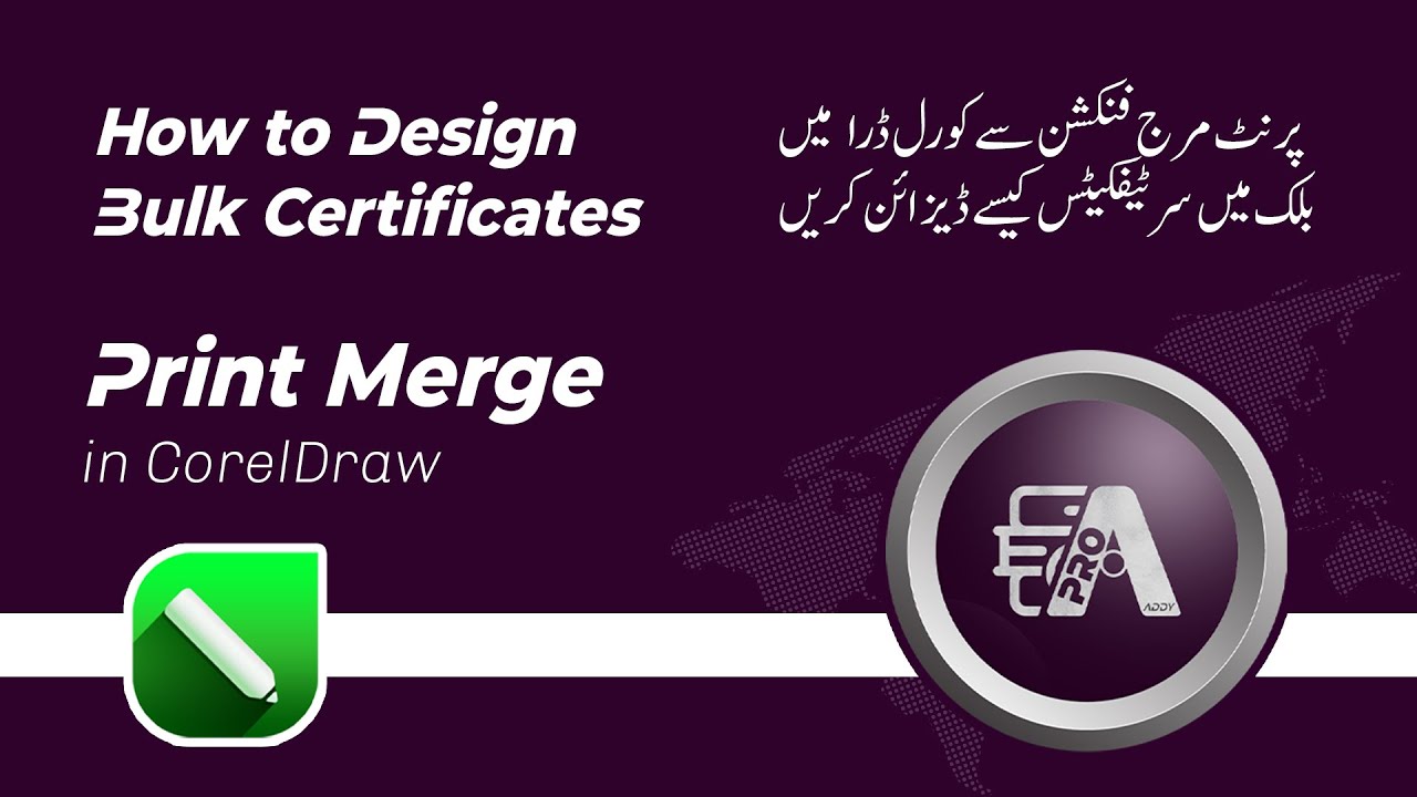 Print Merge in CorelDraw | Learn How to Make / Design Bulk Certificates in CorelDraw