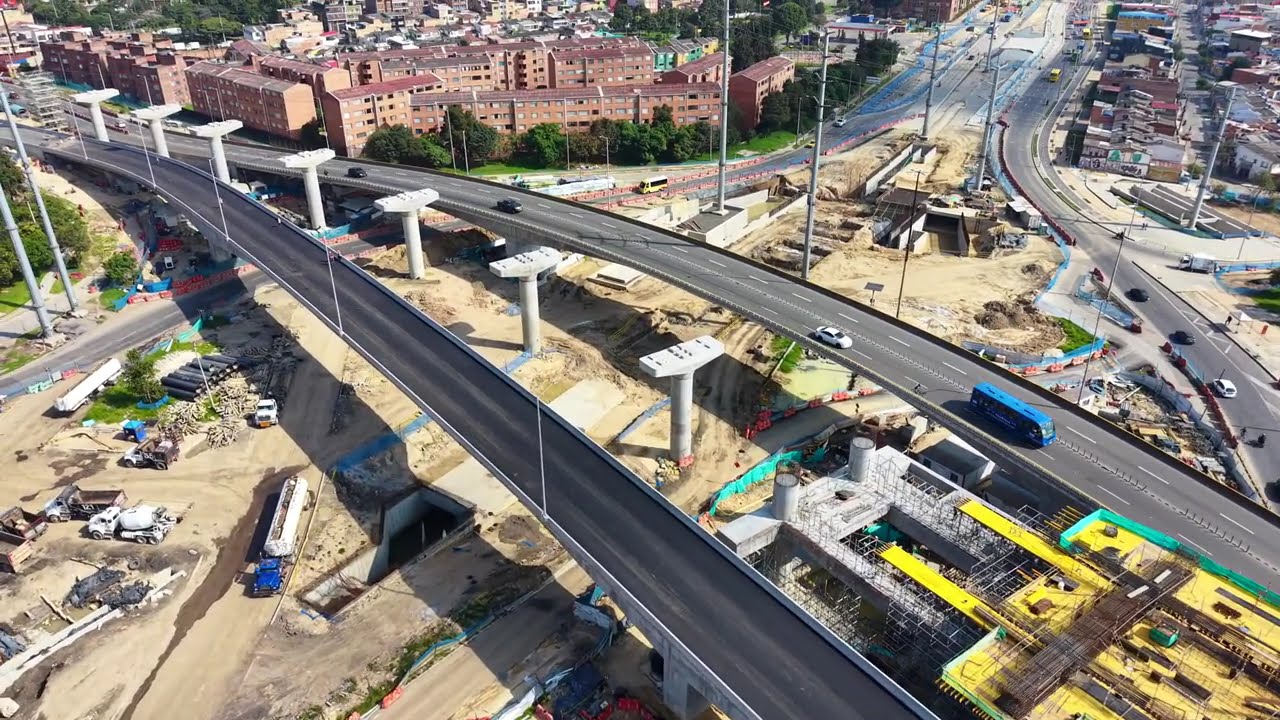 Metro de Bogotá -  Puente Sur a punto de ser finalizado - Estación 7  (15 de Marzo 2026)