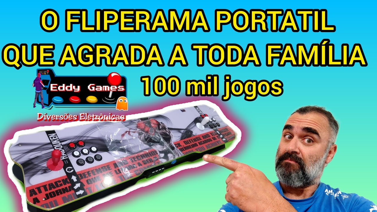 FLIPERAMA PORTATIL DEFINITIVO 100 MIL JOGOS EDDY GAMES