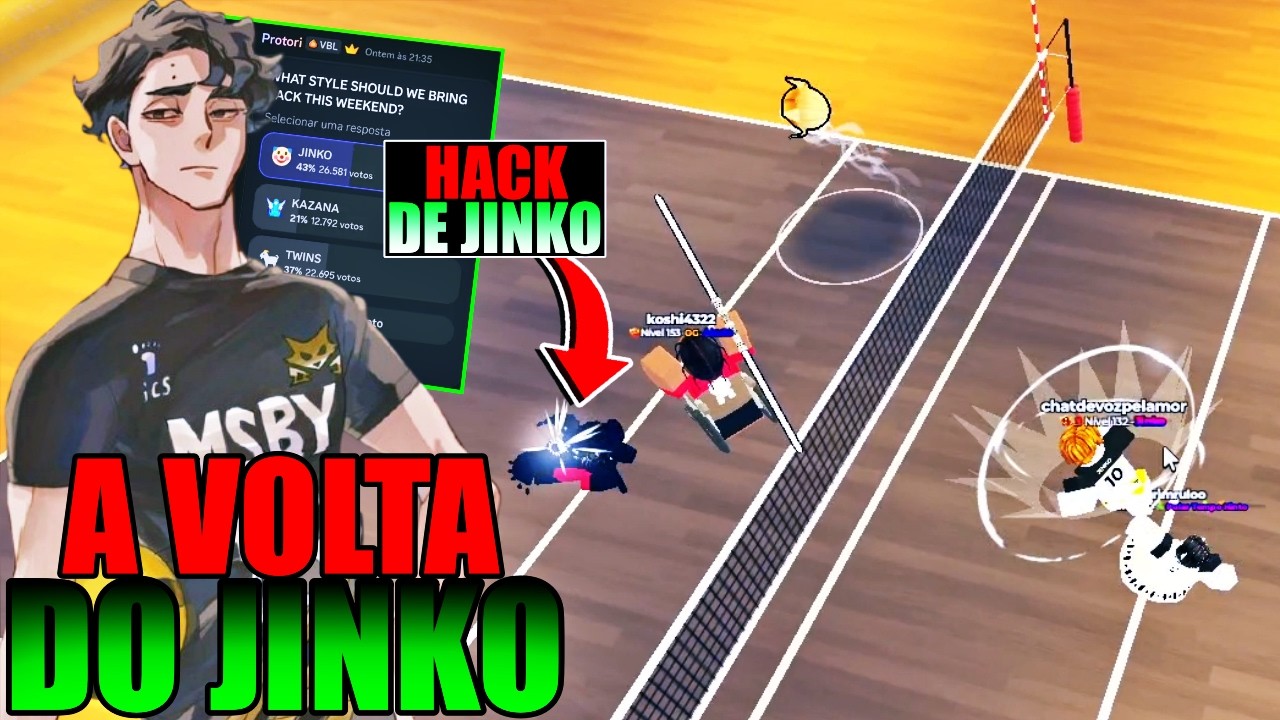 A VOLTA DO JINKO E REAL...!  JINKO PRO VS JINKO DE HACK! CONFIRMARAM O JINKO! VOLLEYBALL LEGENDS!