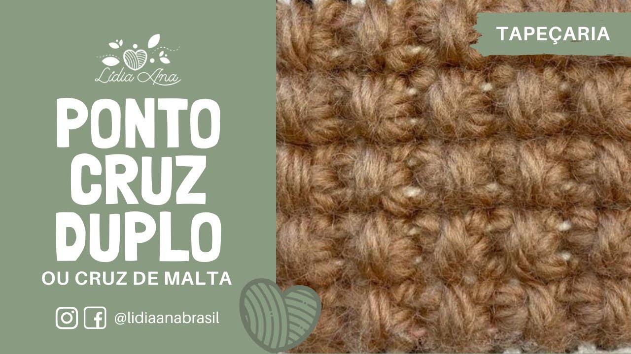 Ponto Cruz Duplo ou Cruz de Malta 🪡🧡