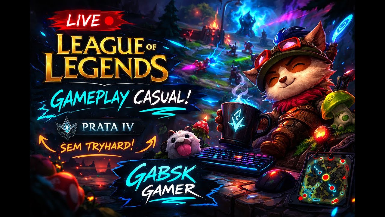 Live Casual de League of Legends | Prata IV sem tryhard | Gabsk Gamer | 2&ordm;