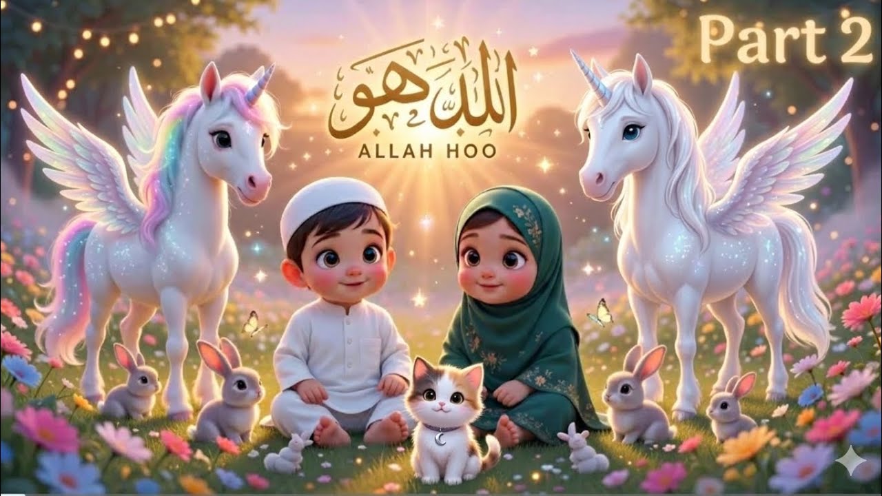 Allah Hoo Allah Hoo Part 2 | Islamic Lullaby With Beautiful Urdu Lyrics New Version Islamic