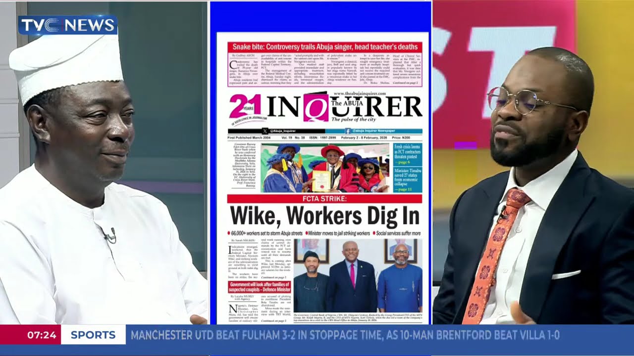 TVC Newspaper Review: Gen. Musa: How Coup Attempt Was Foiled At Planning Stage +Wike Workers Dig In