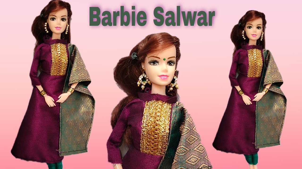 barbie party wear salwar kameez | barbie salwar suit making for party