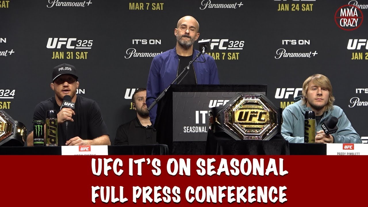 Conférence de presse complète de l'UFC IT'S ON, avec Paddy Pimblett, Justin Gaethje et Amanda Nunes