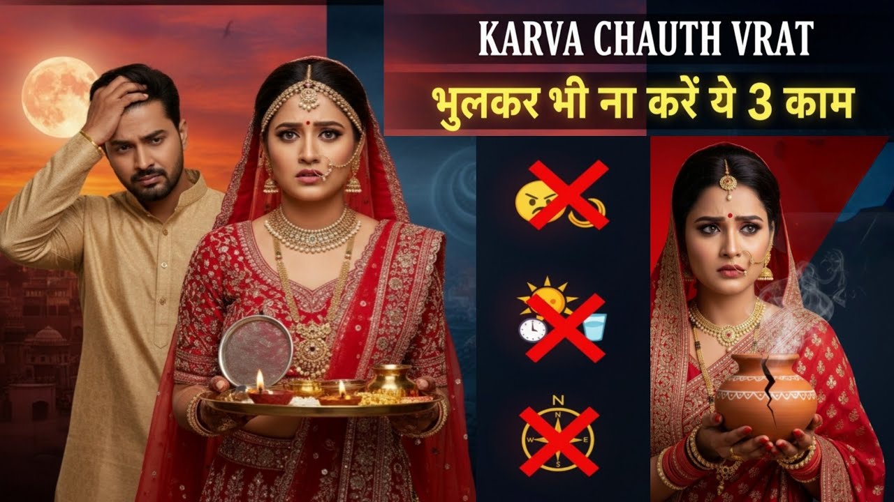 Karva chauth vrat mein bhul Kar bhi Na Karen yah 3 kaam : Sampurna vrat vidhi ka saar
