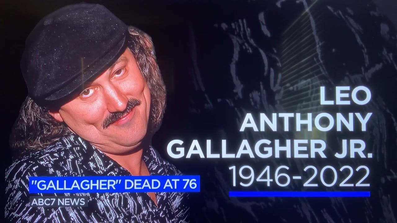Legendary comedian &ldquo; Gallagher&mdash; Leo Anthony Jr. &ldquo; passed away TODAY at age 76 Friday November 11🤯😳😭