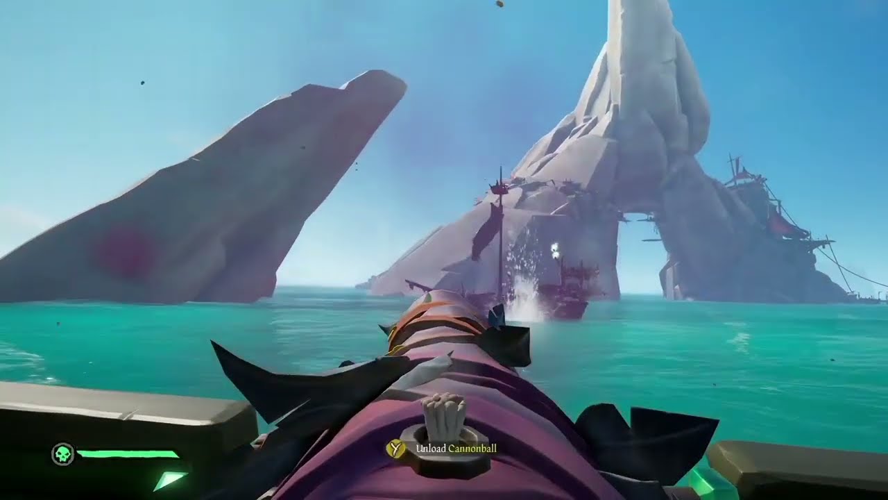 How I Defeat a skeleton fleet #seaofthieves #seaofthievesguide