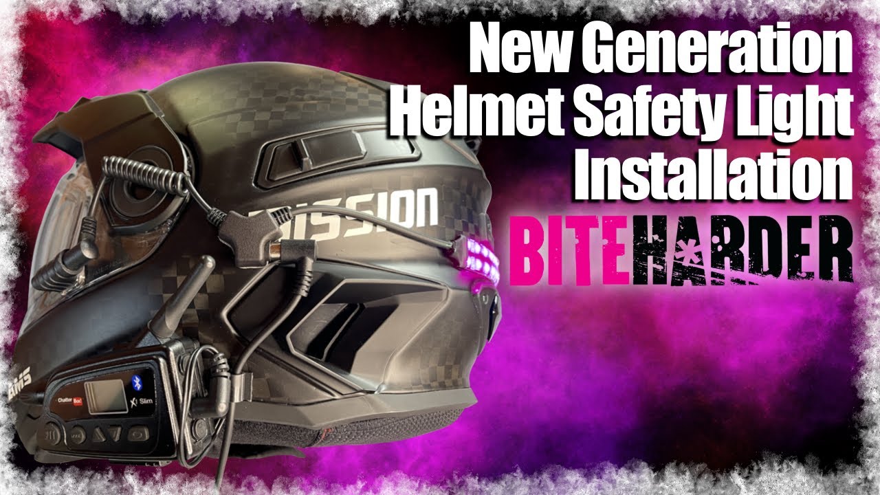 BiteHarder Helmet Safety Light Installation - New Generation