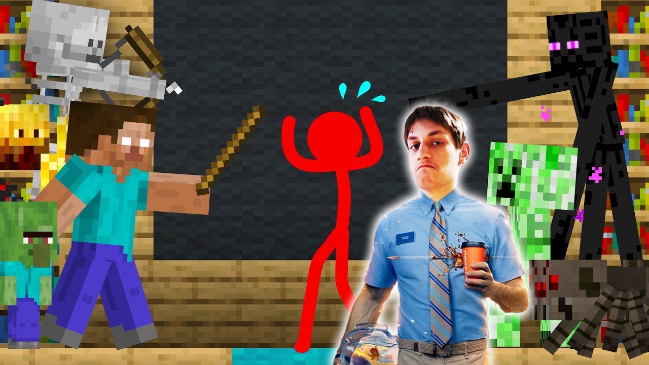 Школа Монстров - Анимация против Minecraft: (Эпизод 27) - Реакция на Alan Becker (алан беккер)