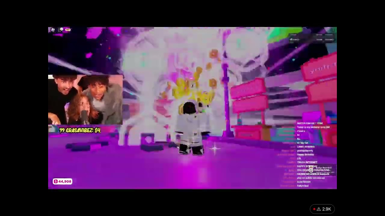 Hazem gives foltyn 10 MILLION robux on his birthday in pls donate