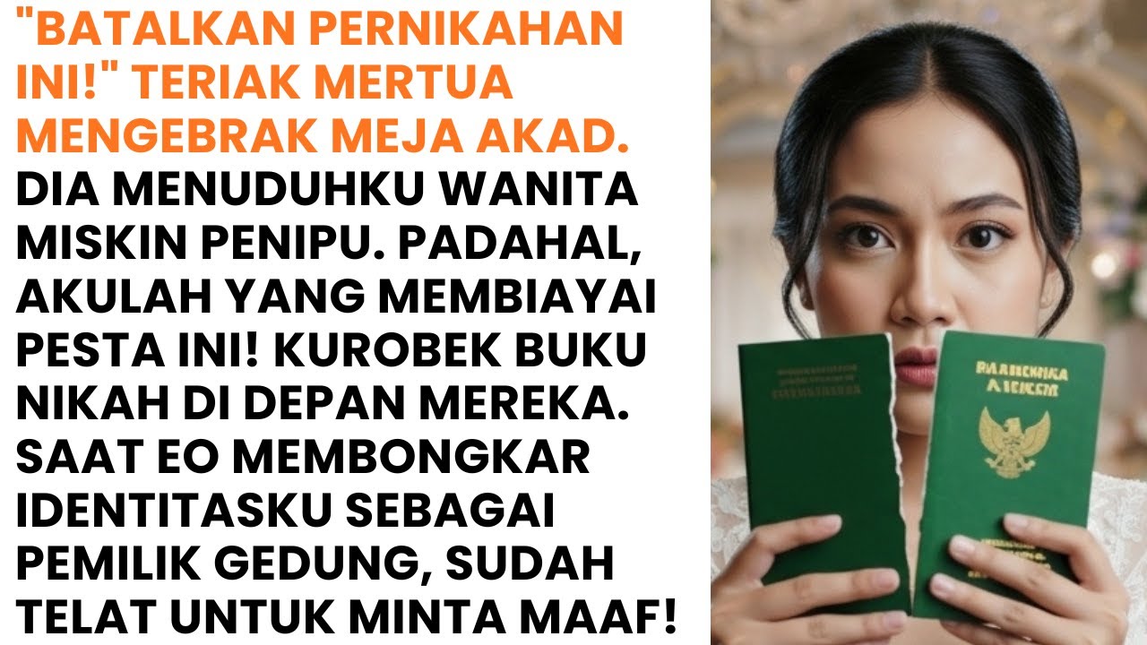 10 MENIT SEBELUM AKAD, MERTUA GEBRAK MEJA BATALKAN NIKAH. DIHINA MISKIN, TAPI AKU YANG PUNYA GEDUNG!