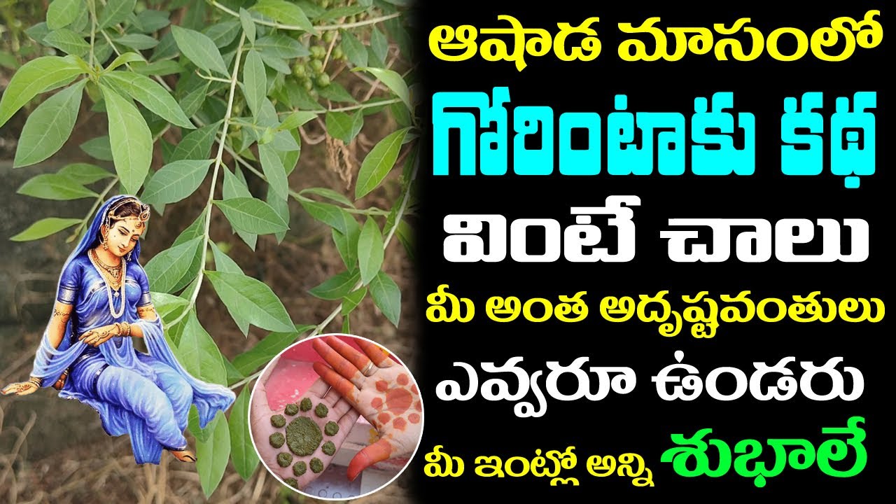 ఆషాడ మాసంలో గోరింటాకు కథ వింటే చాలు మీ అంత అదృష్టవంతులు ఎవ్వరూ ఉండరు శుభాలే || #gorintaku #katha