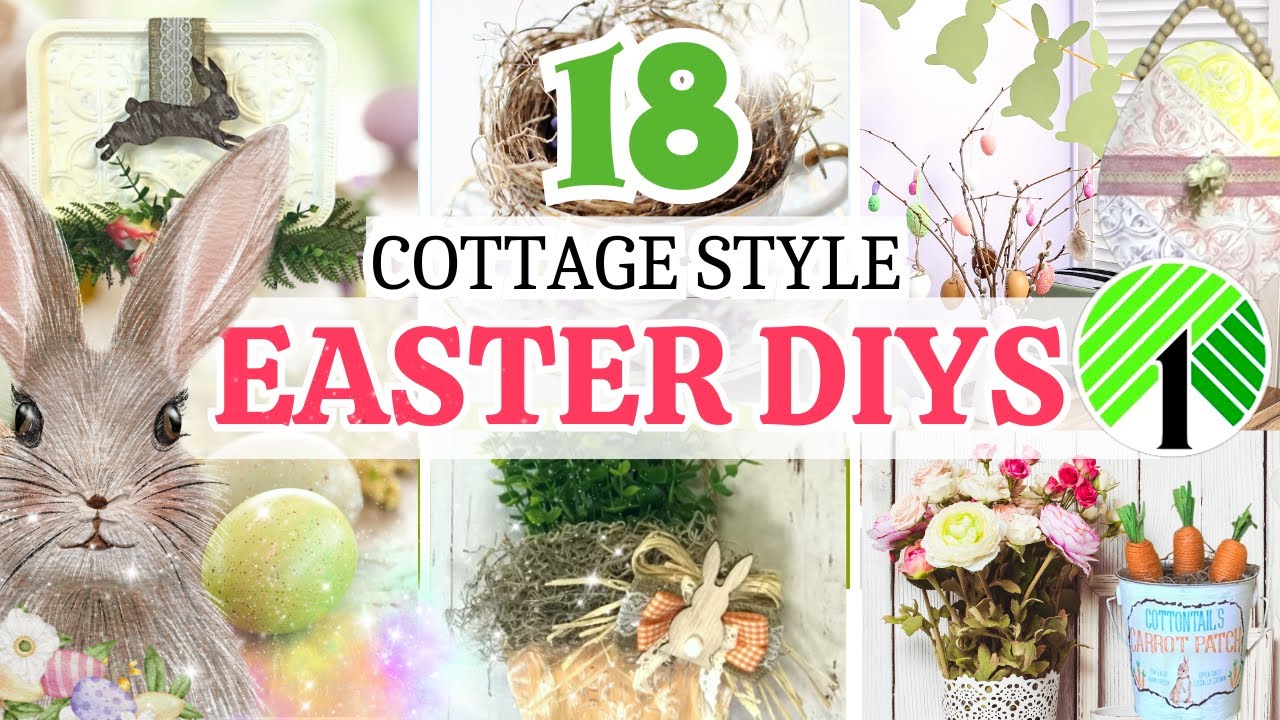 DOLLAR TREE EASTER DIYS USING DOLLAR TREE STICK ON TILES