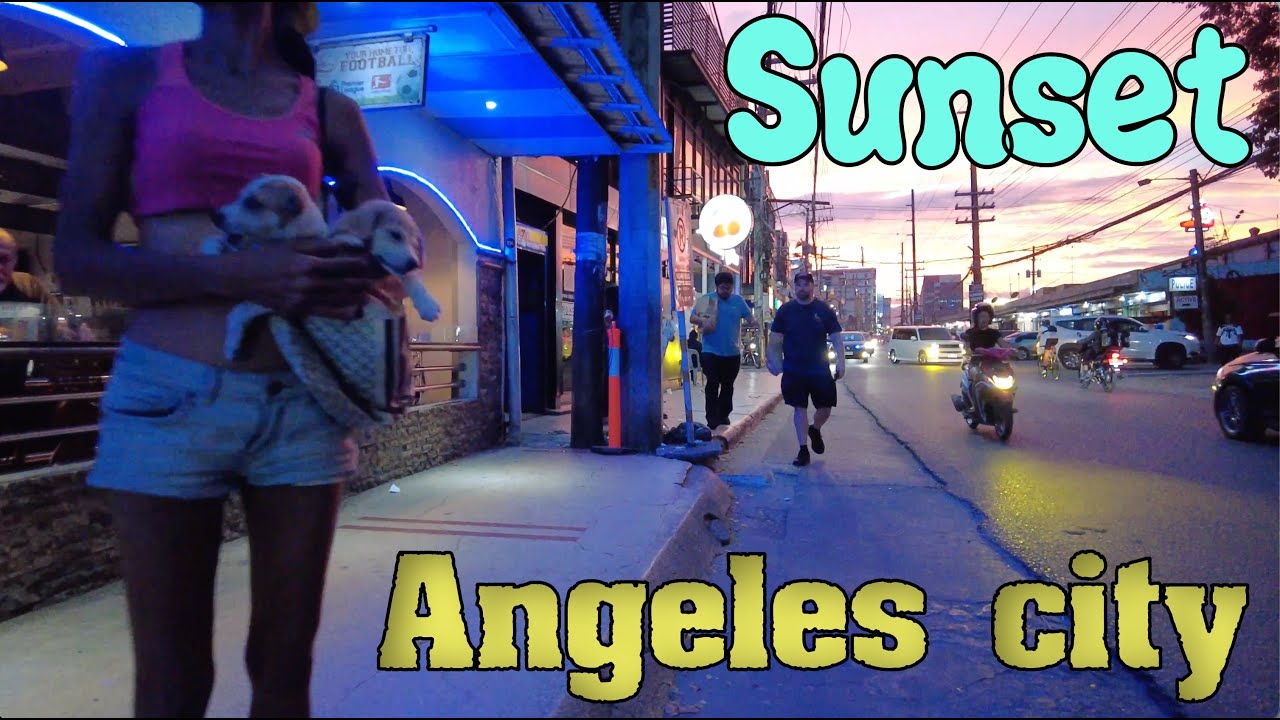 Sunday Sunset Walk in Angeles City | Balibago, Walking Street & Fields Avenue Night Tour