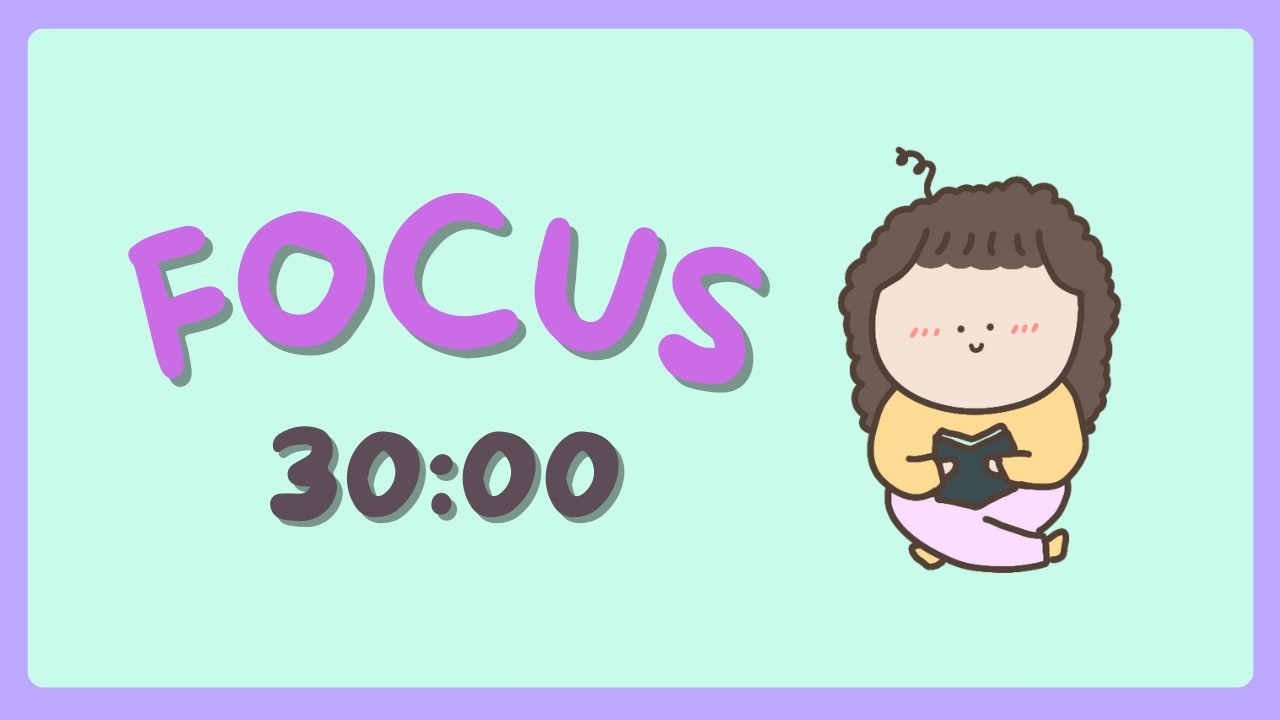 progress over perfection 💜 pomodoro 30 x 2 | 5min break | study with me