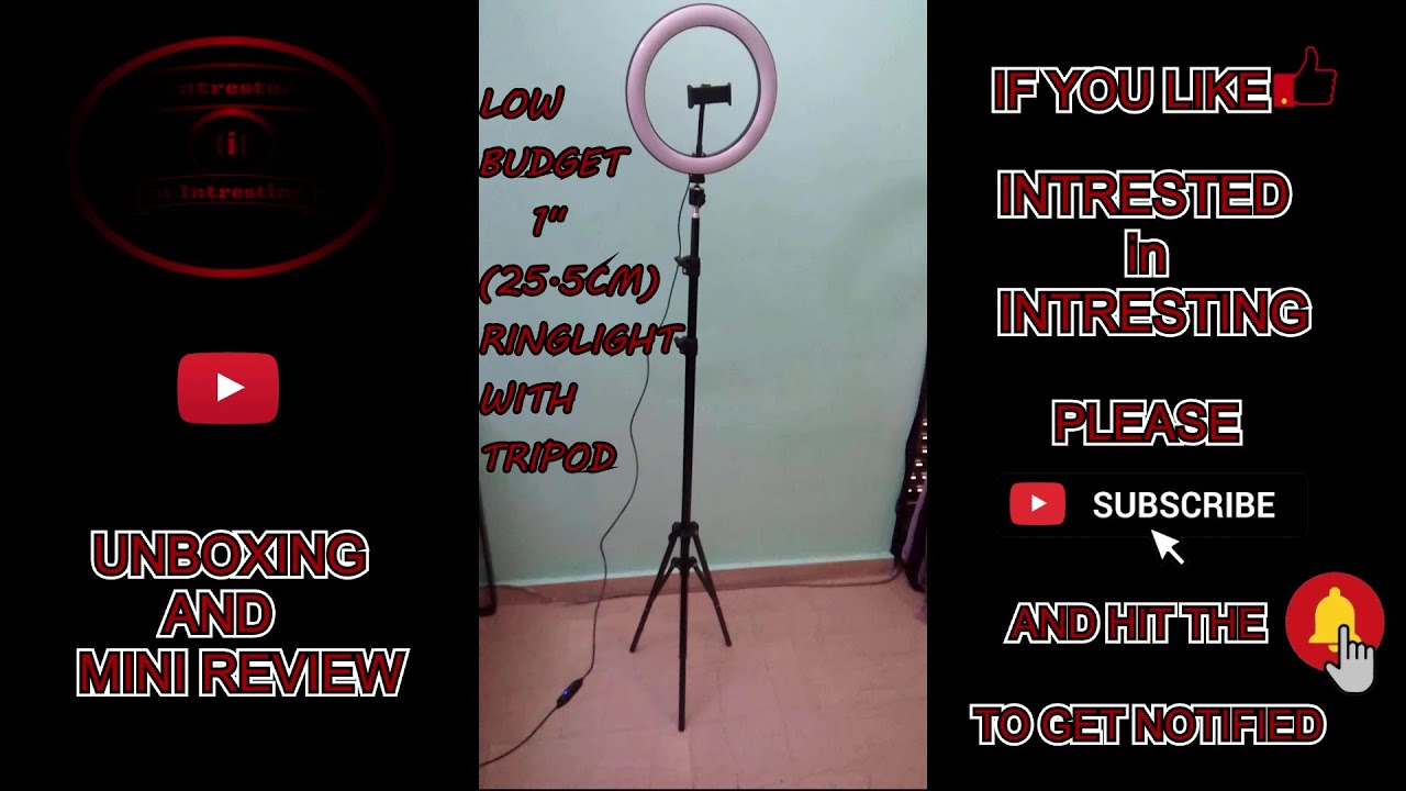 Budget 10'' (25.4cm) Ringlight Unboxing and Mini Review!!!!