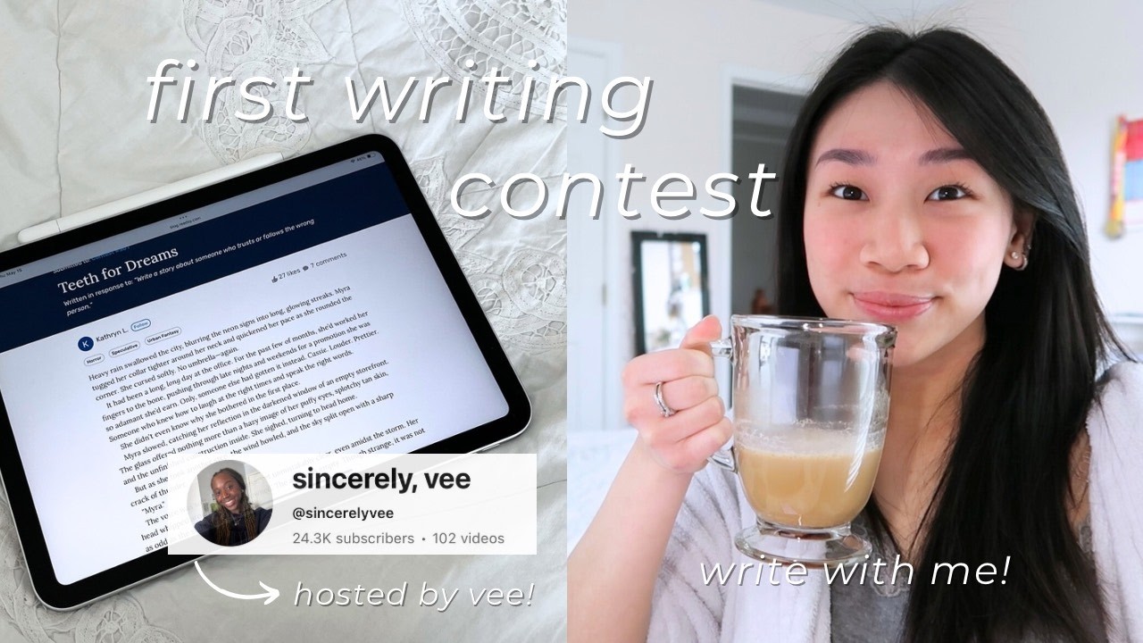 entering my first writing contest! ✍🏻☕️ write with me