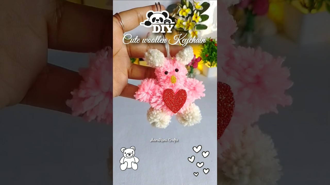 ✨🌸Diy woollen Keychain💫🧸 