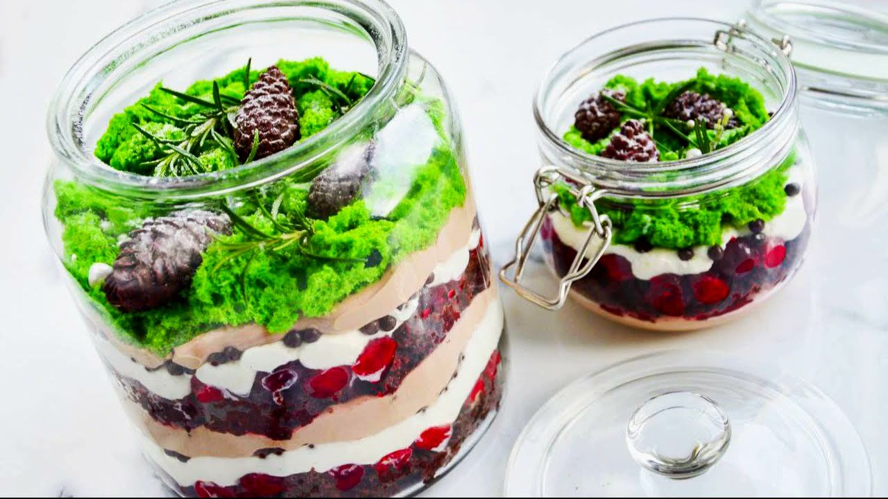 Trendy dessert - CAKE IN A JAR 🎄  🍫