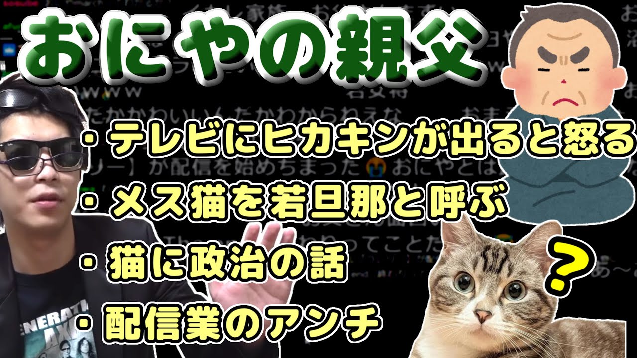 癖が強すぎるおにやの父、言動がおかしい【おにや雑談 : 2021/03/20】