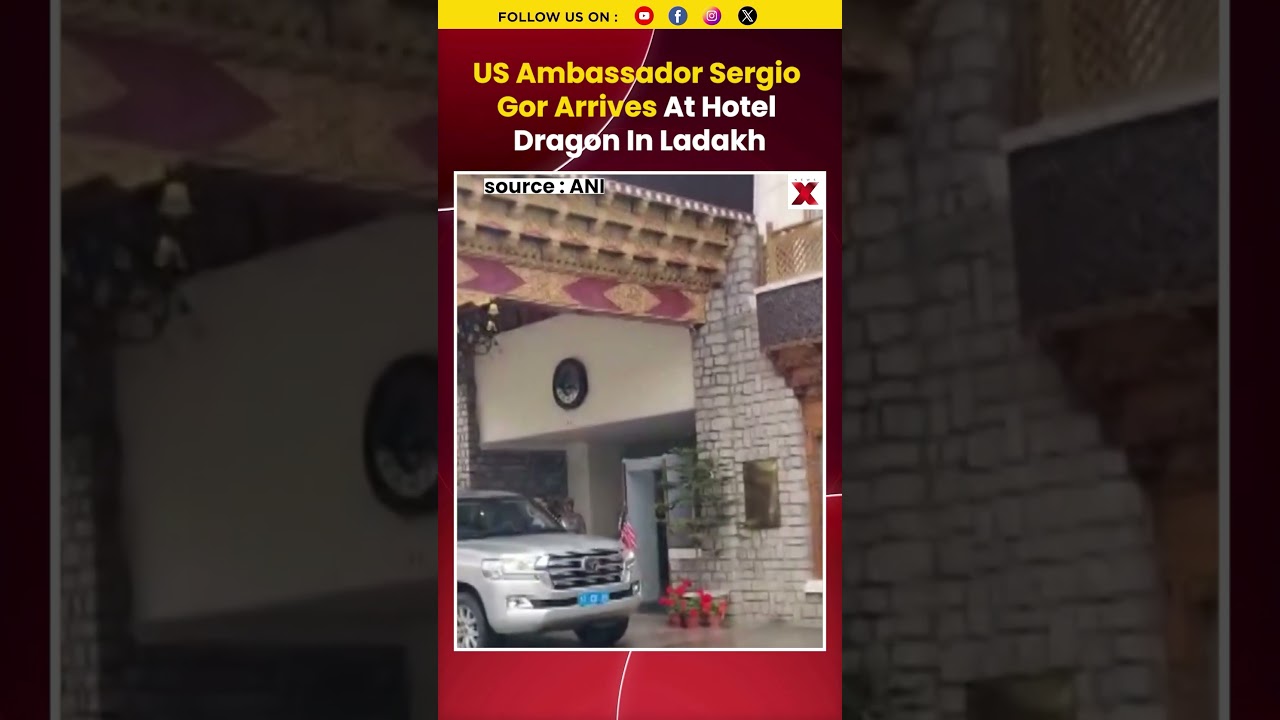 #watch | US Ambassador To India Sergio Gor Arrives At Hotel Dragon In Ladakh #sergiogor #shorts