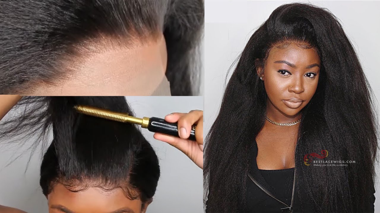 Realistic Glueless Kinky Straight Lace Wig | Bestlacewigs