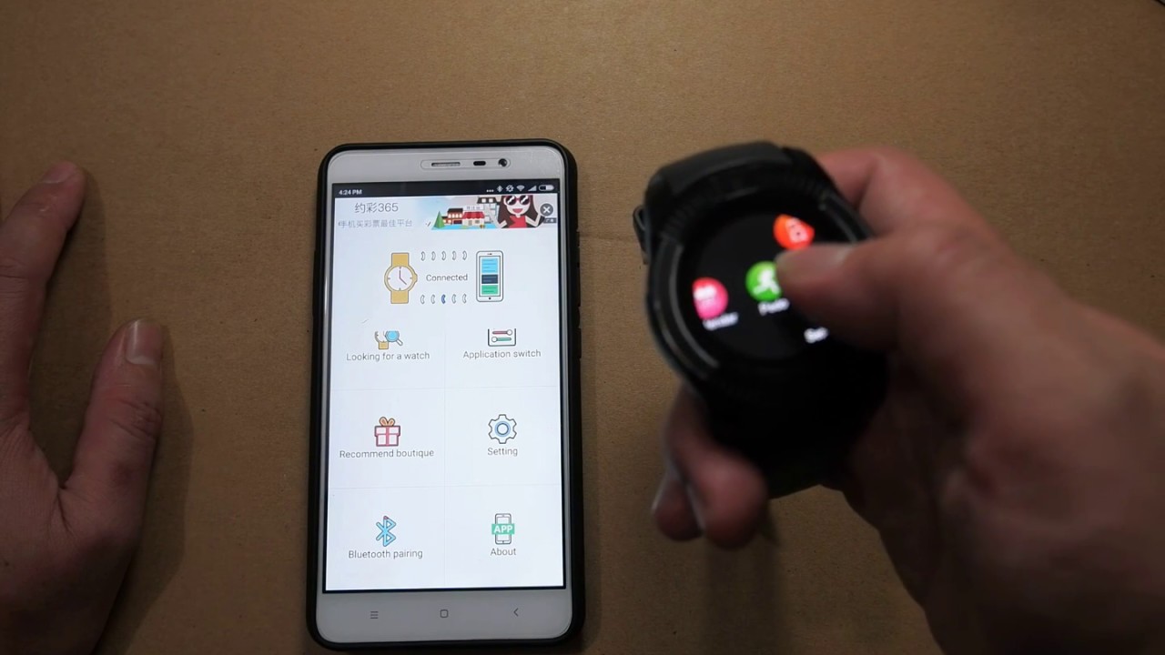 4Connect V8 smart watch combine 4Connect Q7 Smart Bluetooth earphone