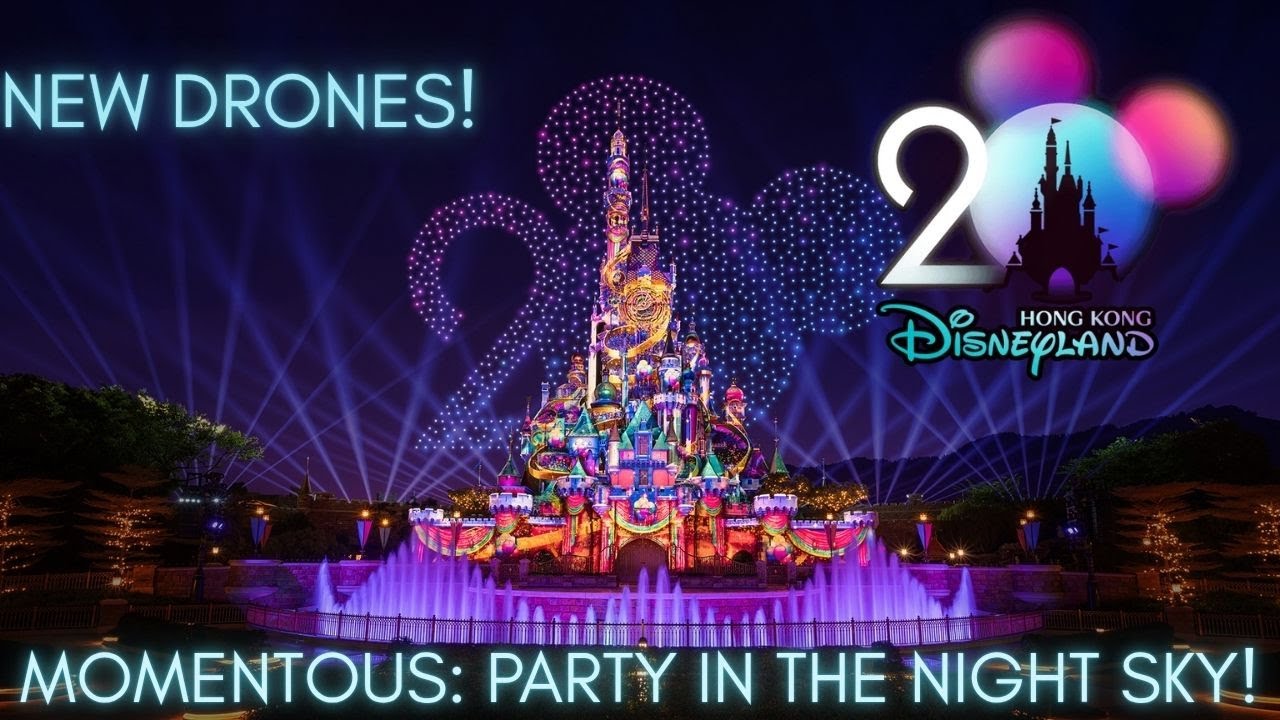 Momentous: Party in the Night Sky! WITH DRONES | Hong Kong Disneyland 20th Anniversary