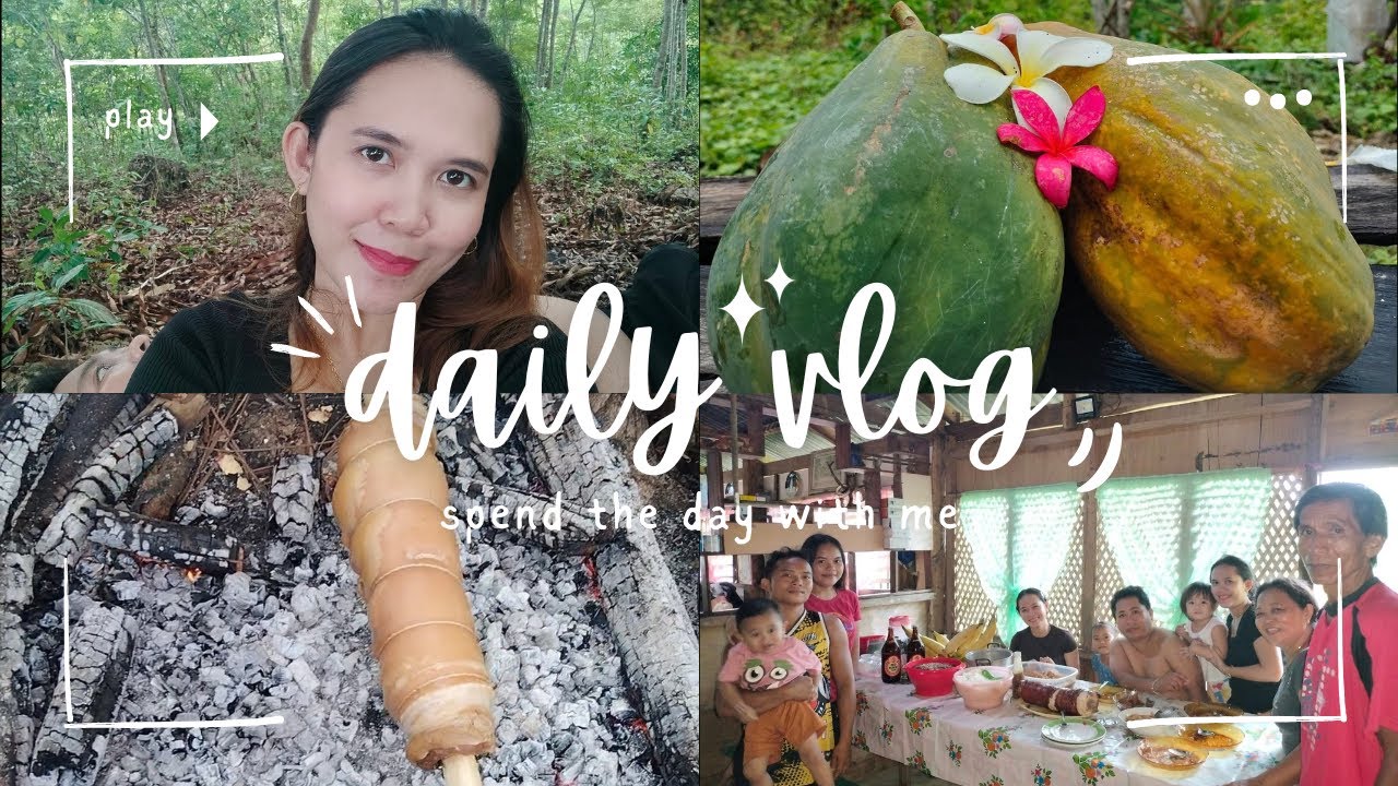 RURAL LIFE IN THE PHILIPPINES: Fiesta l cooking lechon belly l big bananas l simple life