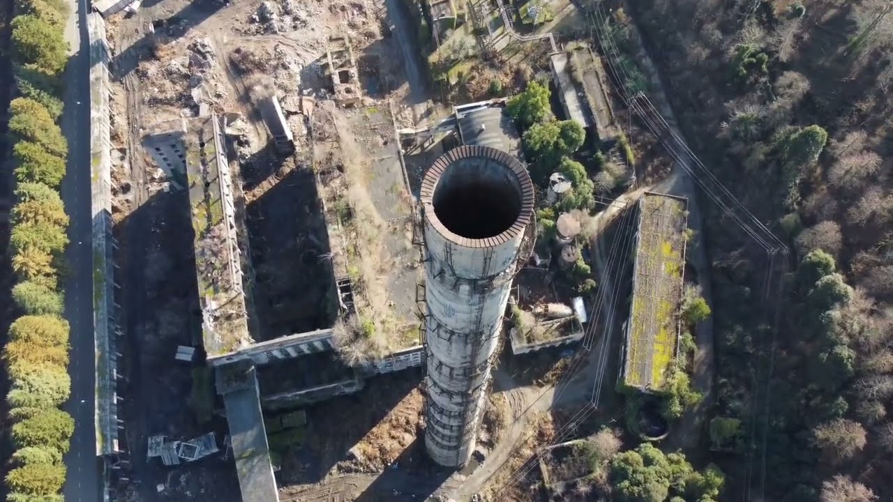 Абхазия. Ткуарчал. Дрон. Вокзал и ГРЭС
