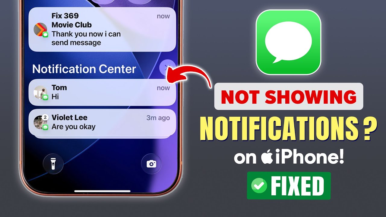 How to Fix Text Message Notifications Not Showing on iPhone! [Not Getting]